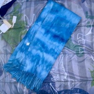 never used blue scarf